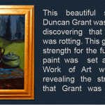 Duncan Grant restored and conserved by us. a Fine Oil Painting now cleaned and lined